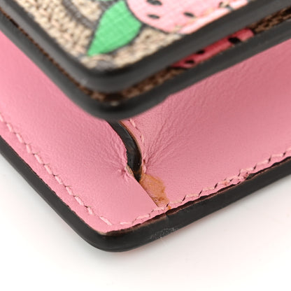 Gucci GG Supreme Monogram Strawberry Chain Wallet 10 of 10
