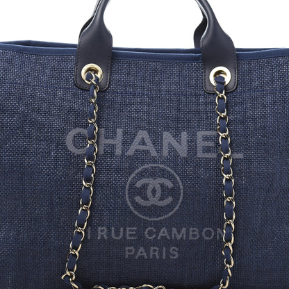 Chanel Woven Straw Raffia Medium Deauville Tote Black 10 of 10