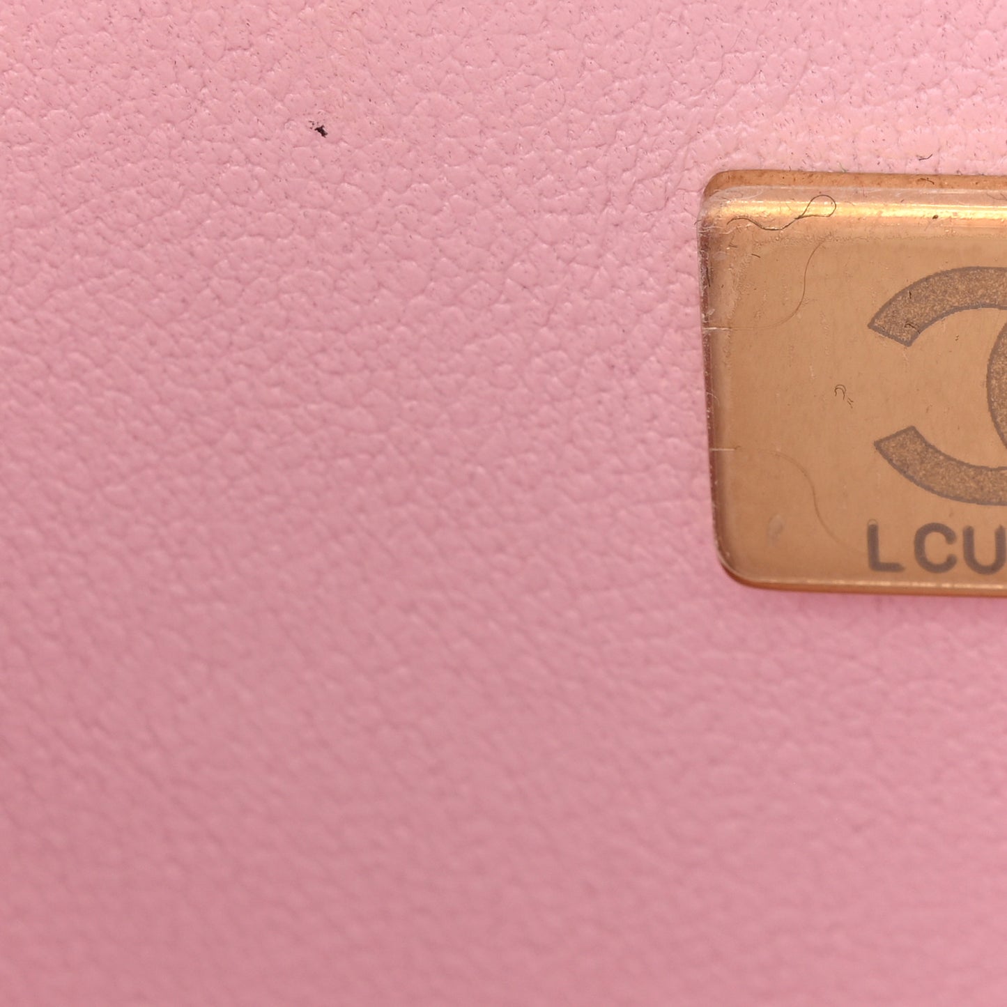 Lambskin Quilted Mini Top Handle Rectangular Flap Light Pink