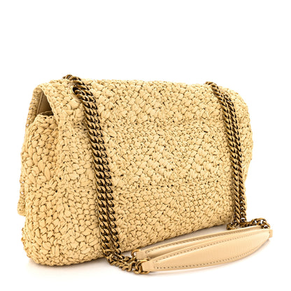 Saint Laurent Raffia Monogram Medium Jamie Natural Avorio 3 of 10