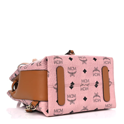 MCM Visetos Small Essential Backpack Soft Pink 3 of 9