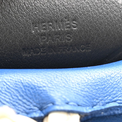 Hermes Milo Lambskin Grigri Rodeo Pegase Horse Bag Charm MM Bleu France Nata Black 3 of 5