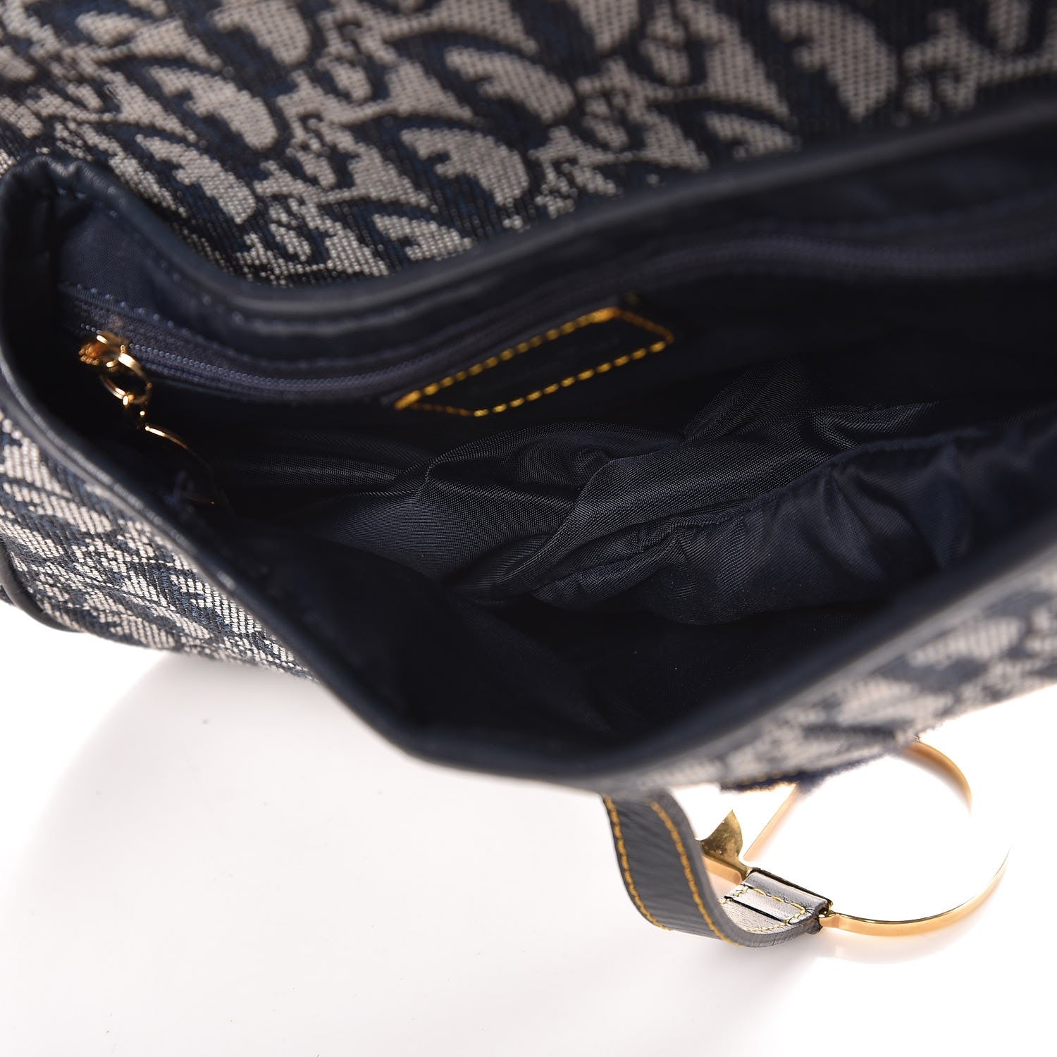 Christian Dior Monogram Saddle Bag Blue 5 of 7