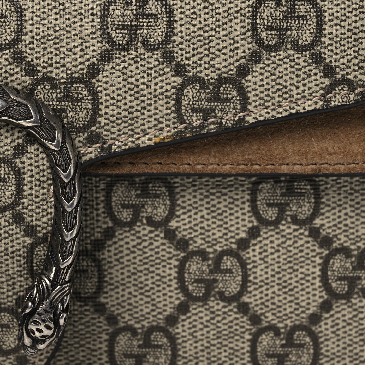 Gucci GG Supreme Monogram Super Mini Dionysus Shoulder Bag Taupe 7 of 12