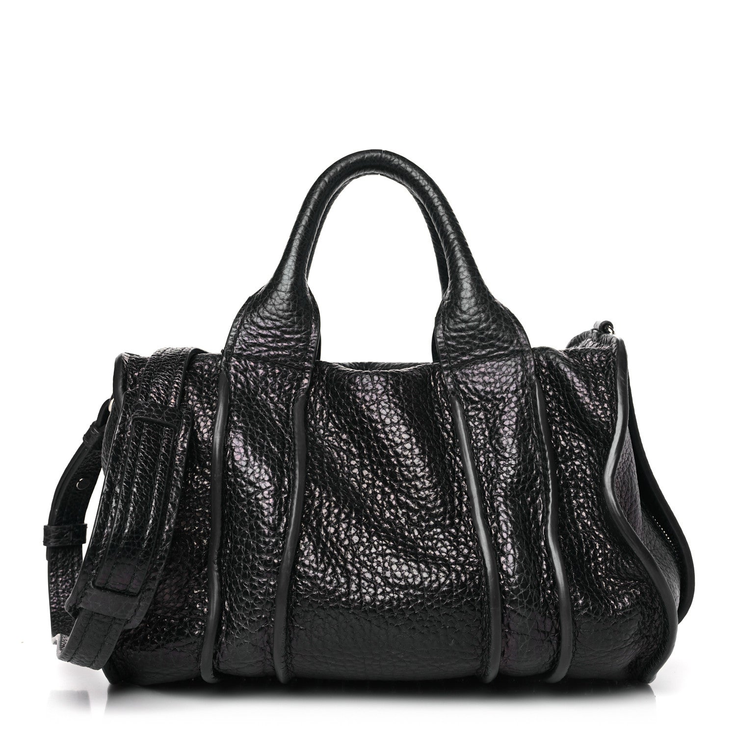 Alexander Wang Pebbled Lambskin Inside Out Rocco Black Nickel Hardware 1 of 10