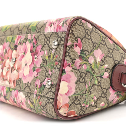 Gucci GG Supreme Monogram Blooms Small Boston Beige Multicolor Dry Rose 9 of 13