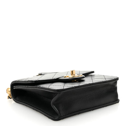 Chanel Goatskin Quilted Chic Pearls Flap Black 4 of 10