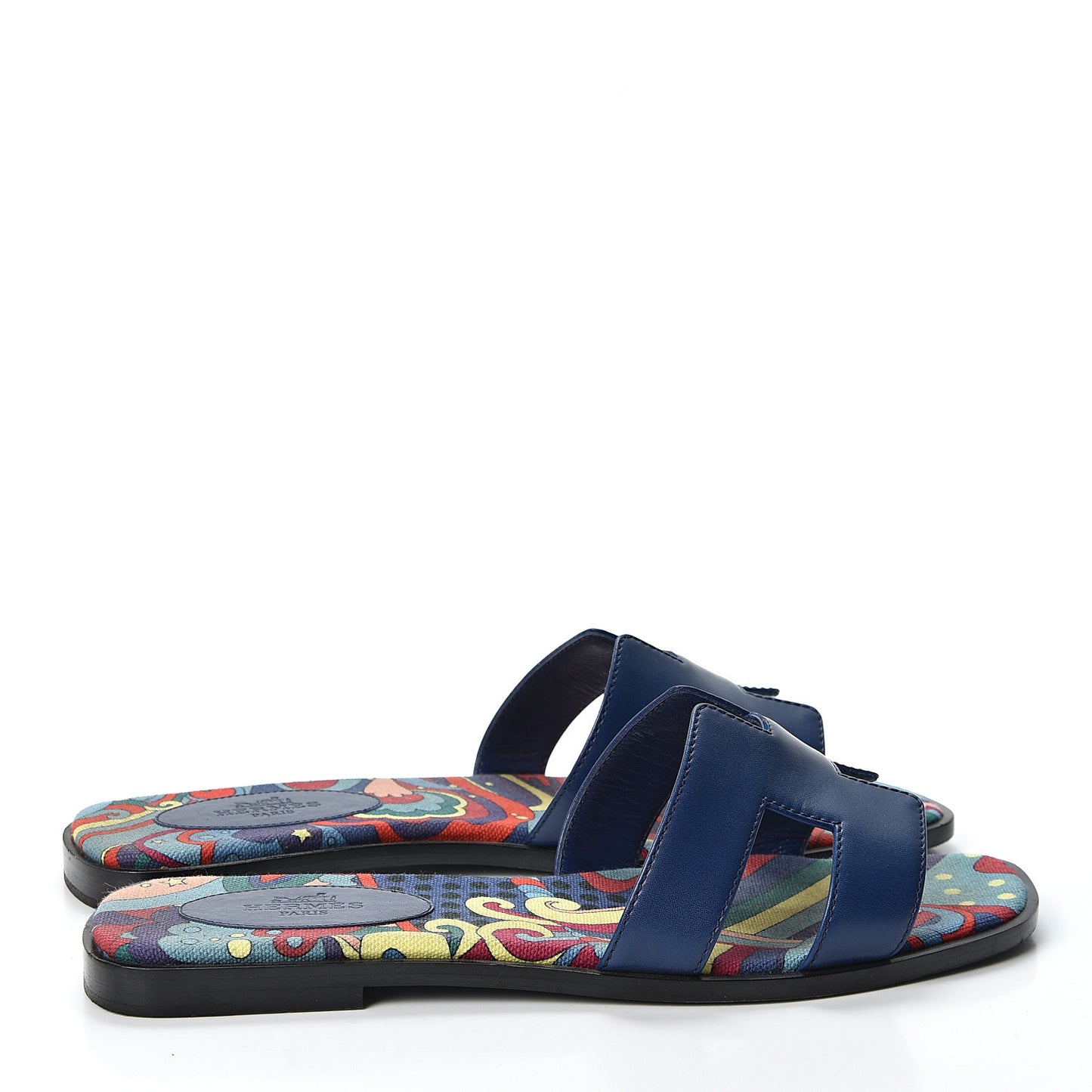 Calfskin Oran Sandals 37.5 Bleu