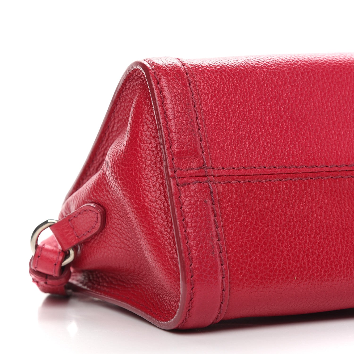 Alexander McQueen Calfskin Mini Skull Padlock Zip Around Tote Red 8 of 10