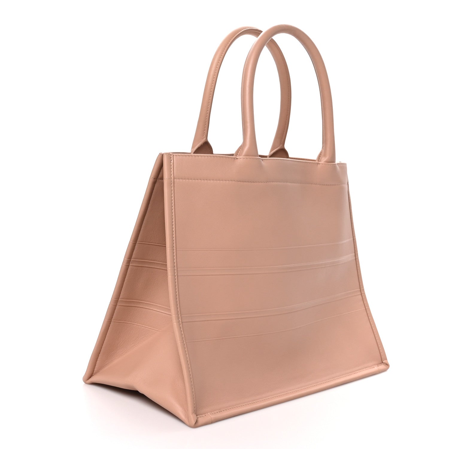 Christian Dior Calfskin Embossed Medium Book Tote Rose de Vents 2 of 9