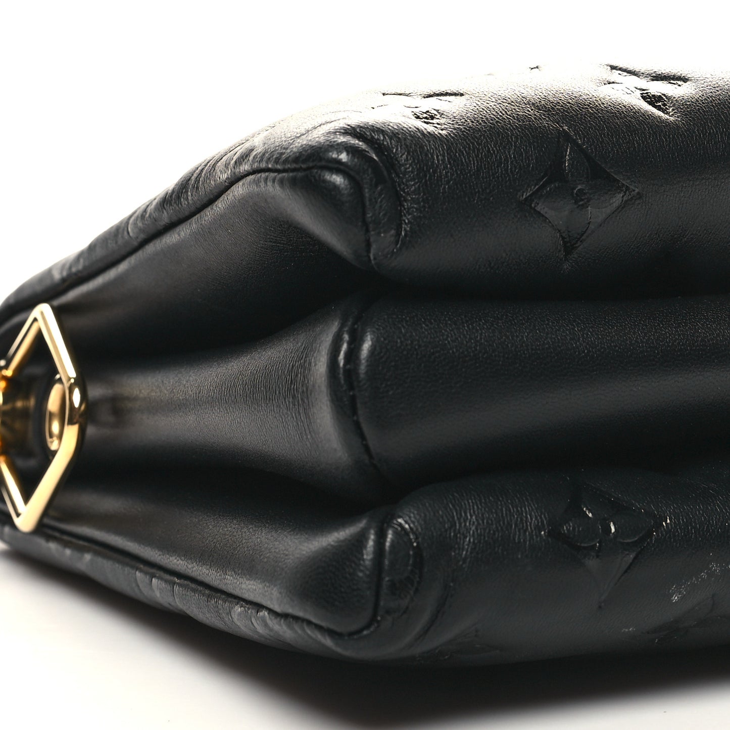 Lambskin Embossed Monogram Coussin PM Black