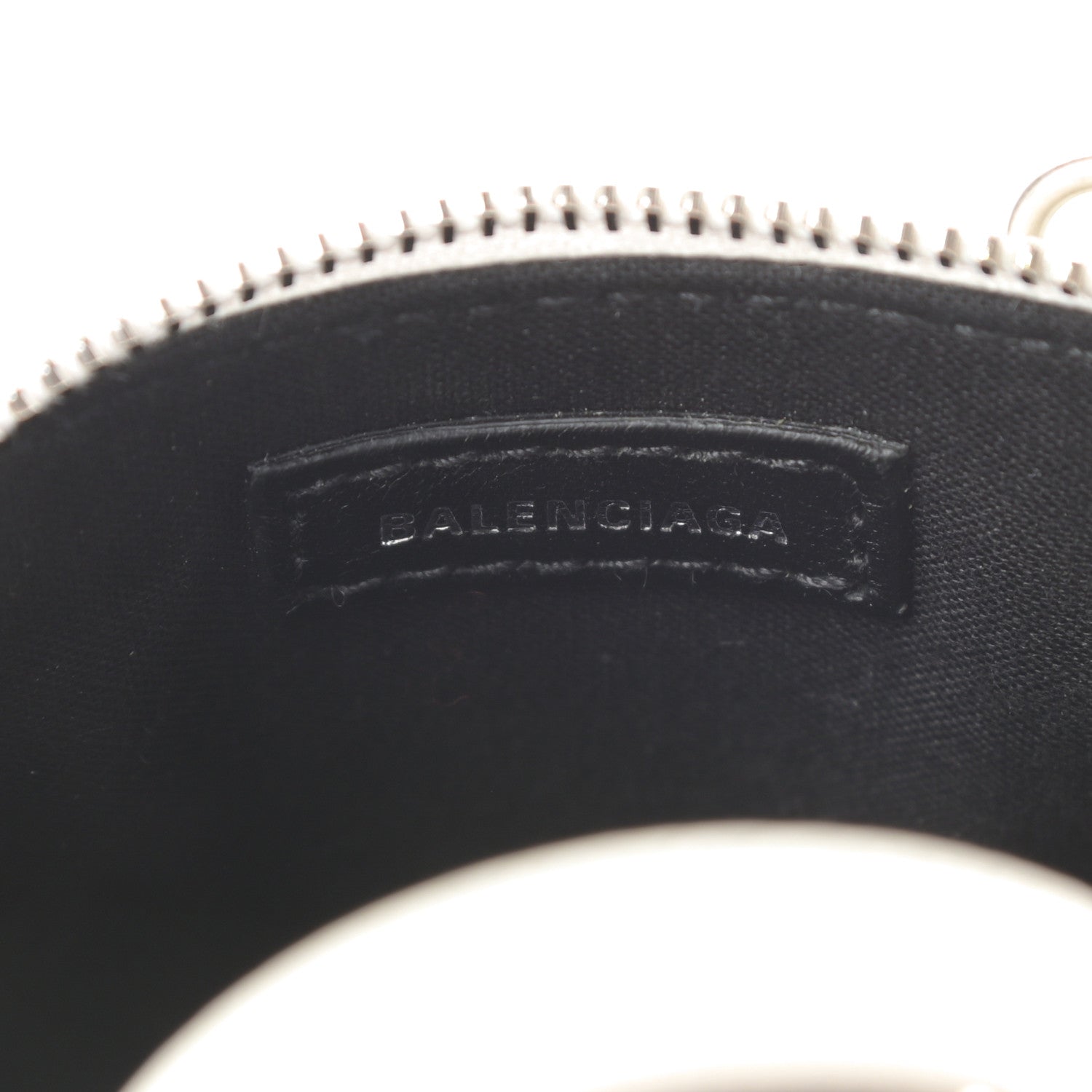 Balenciaga Grained Calfskin Logo Mini Ville Top Handle Bag White Black 6 of 10