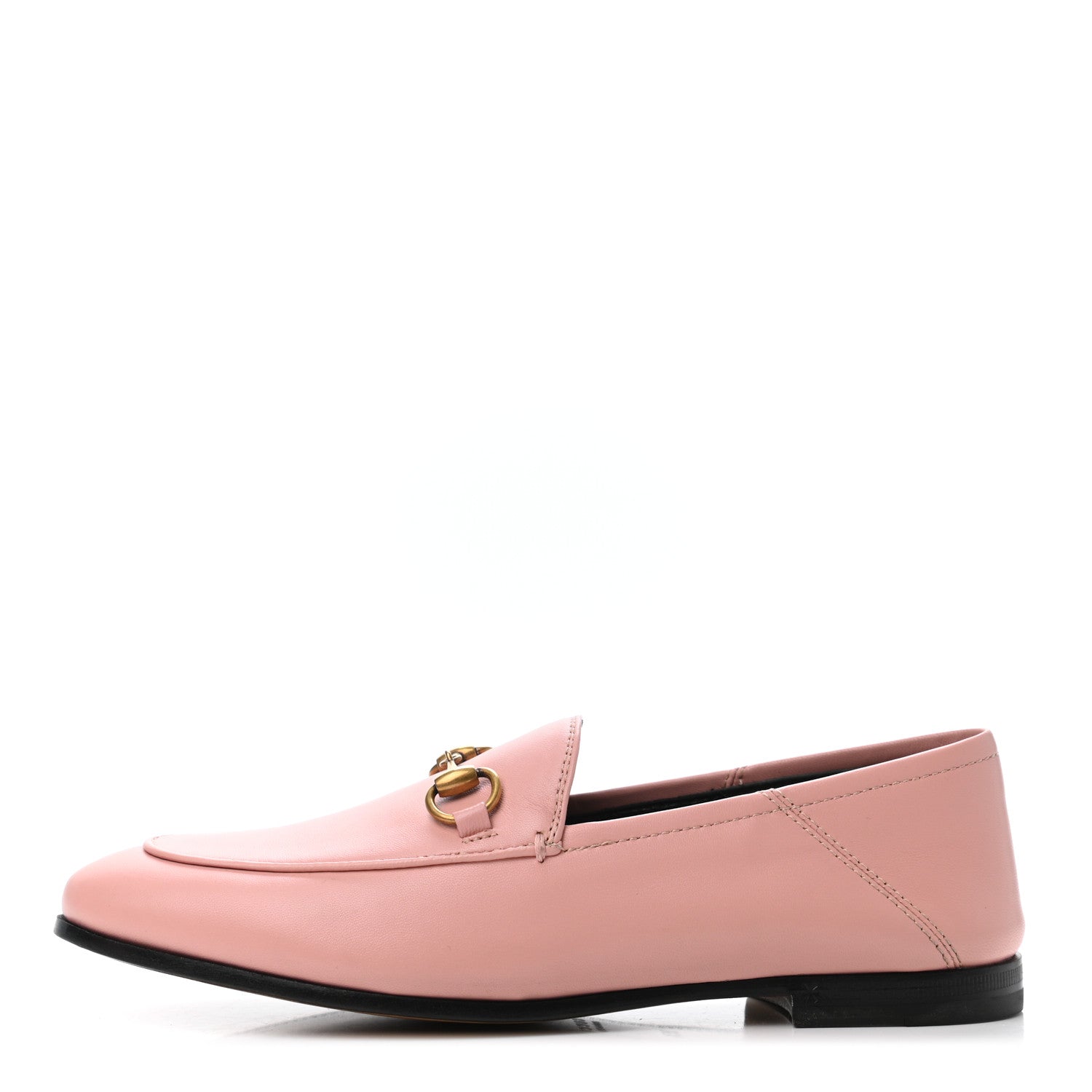 Gucci Lambskin Womens Brixton Horsebit Loafers 35.5 Perfect Pink 1 of 5