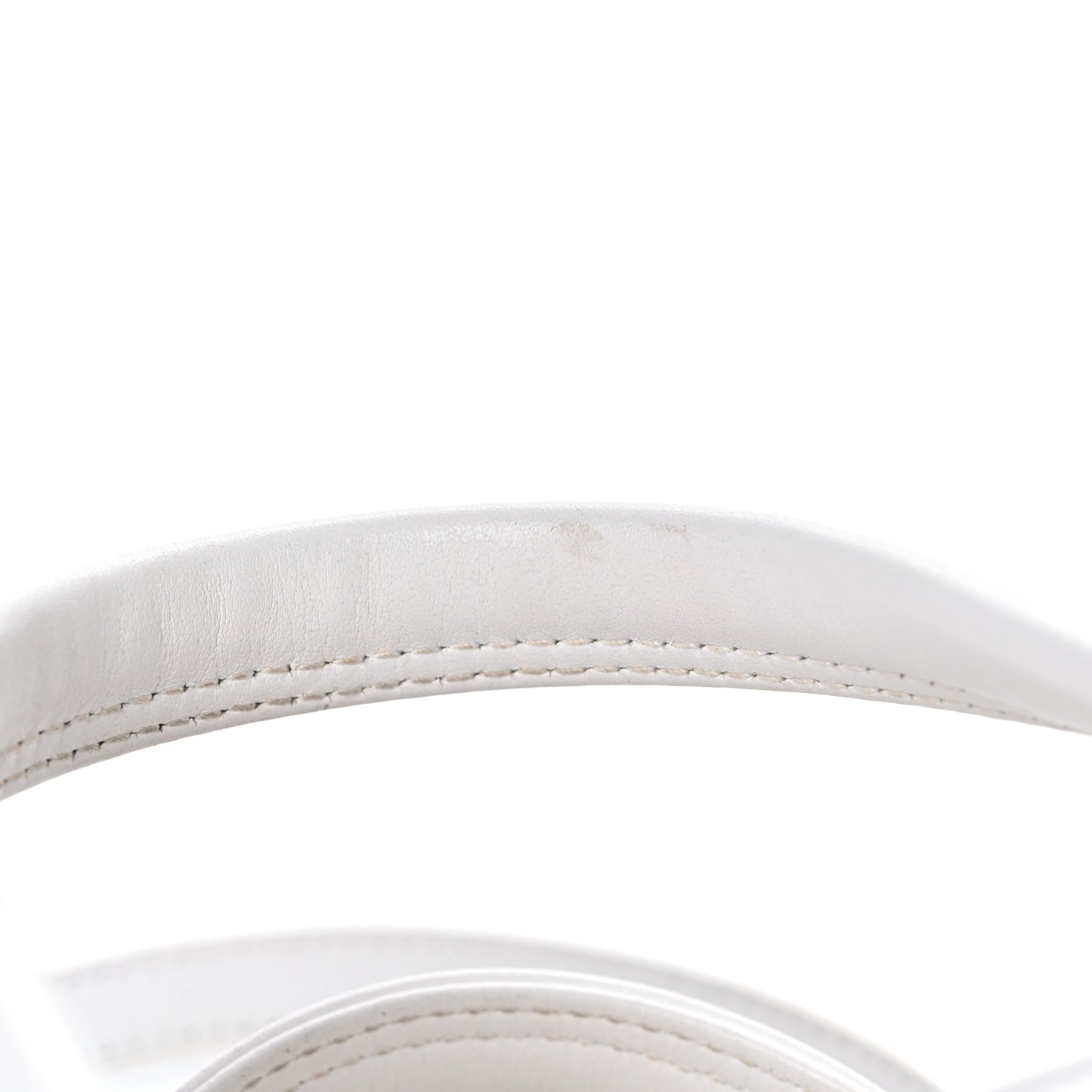 Calfskin S Triangle Duffle White