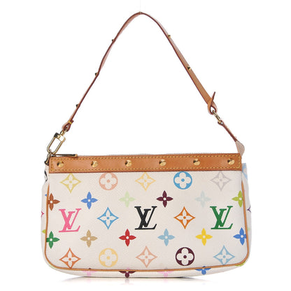 Louis Vuitton Monogram Multicolor Pochette Accessories White 1 of 8