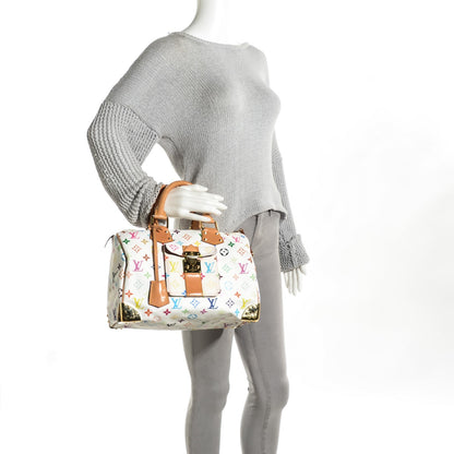 Louis Vuitton Monogram Multicolor Speedy 30 White 2 of 7