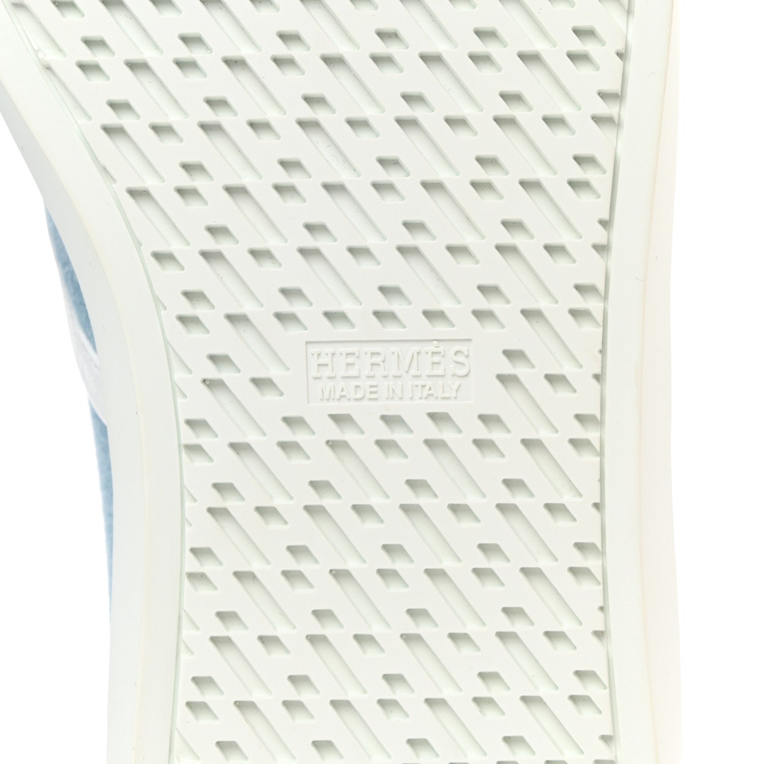 Hermes Denim Nappa Embroidered Innocent Sneakers 42 Bleu Clair White 8 of 8