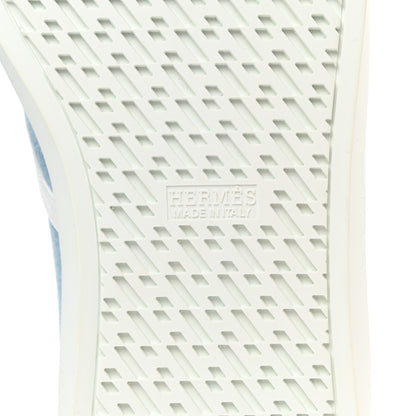 Hermes Denim Nappa Embroidered Innocent Sneakers 42 Bleu Clair White 8 of 8