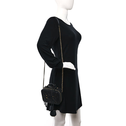 Chanel Caviar Quilted Small CC Filigree Vanity Case Black 2 of 11