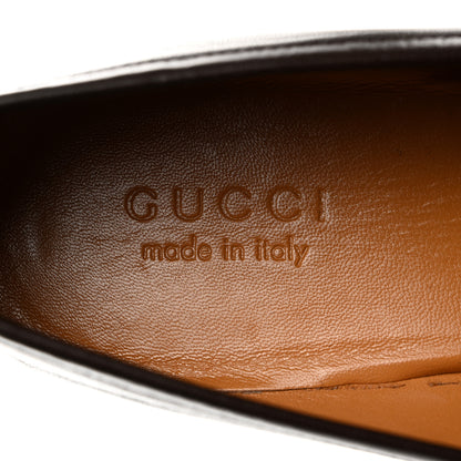 Gucci Goatskin Web Mens GG Loafers 8 Cocoa 6 of 9