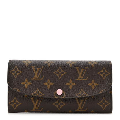 Louis Vuitton Monogram Emilie Wallet Rose Ballerine 1 of 9