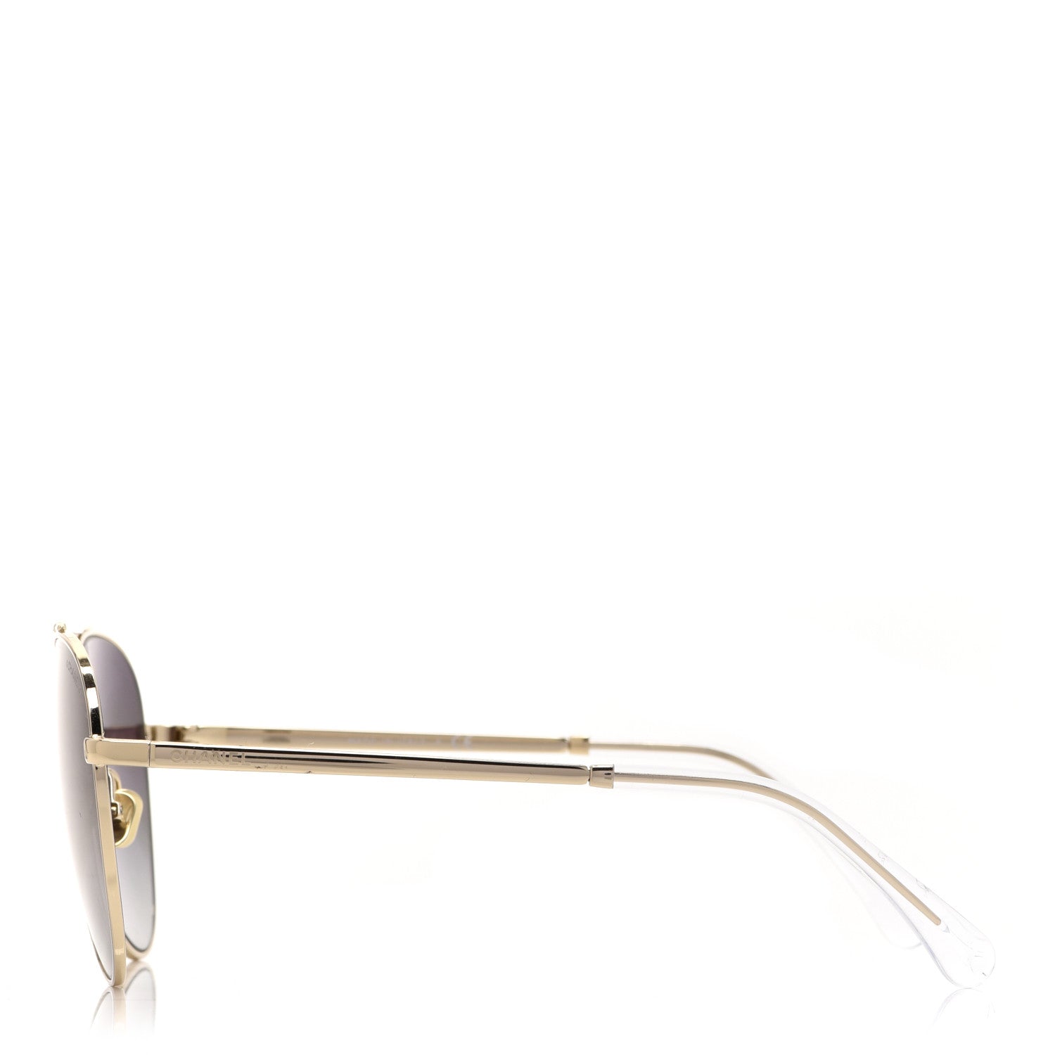 Chanel Metal Aviator Sunglasses 4279-B Gold 3 of 7