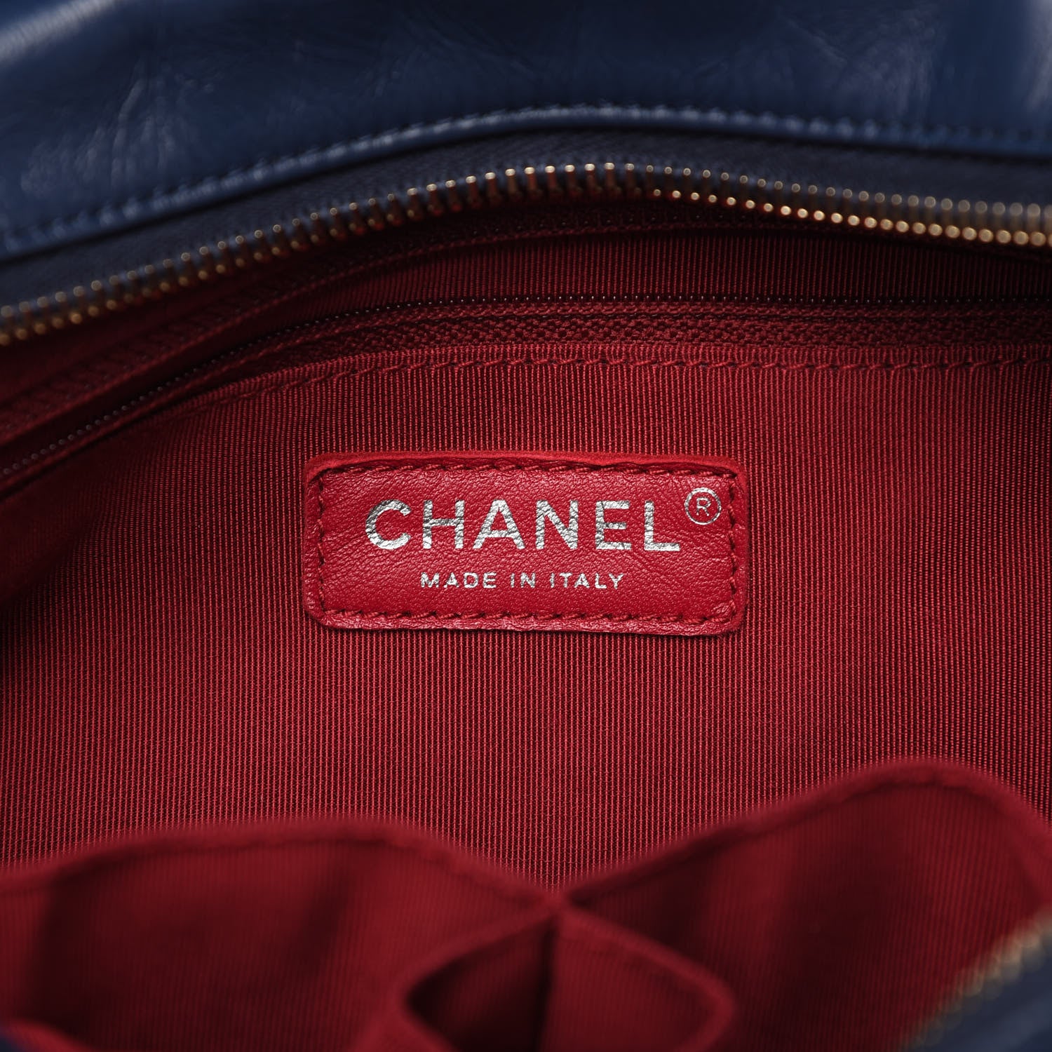 Chanel Aged Calfskin Quilted Medium Gabrielle Hobo Navy Black 8 of 10