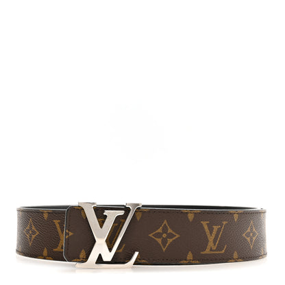 Louis Vuitton Calfskin Monogram 40mm LV Initiales Reversible Belt 105 42 Black 1 of 8