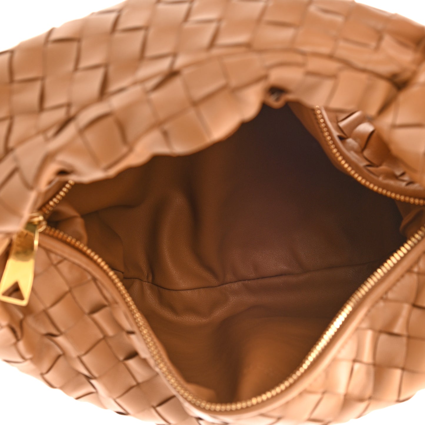 Nappa Intrecciato Teen Jodie Hobo Caramel