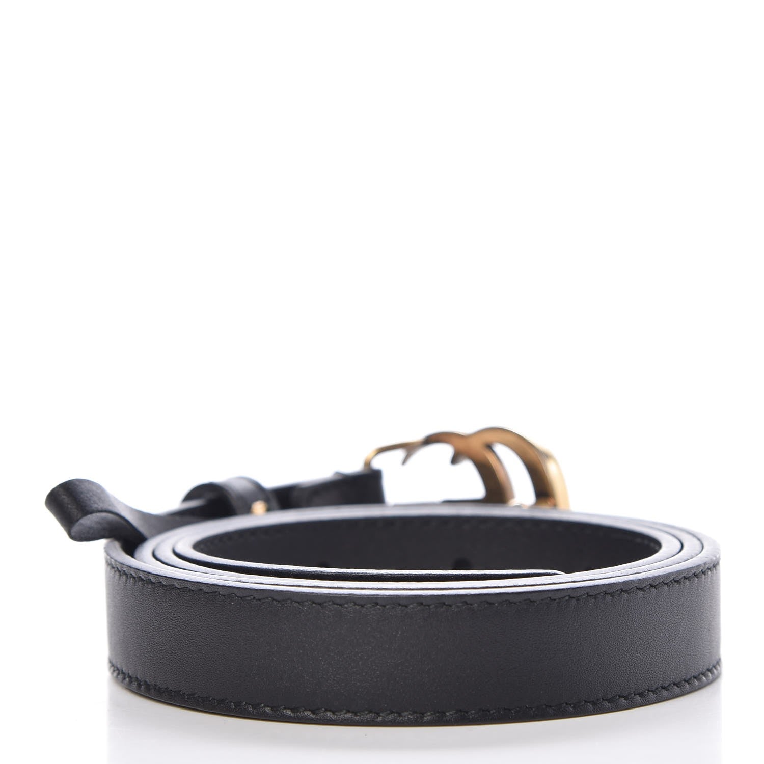 Gucci Calfskin Double G 20mm Belt 85 34 Black 3 of 6