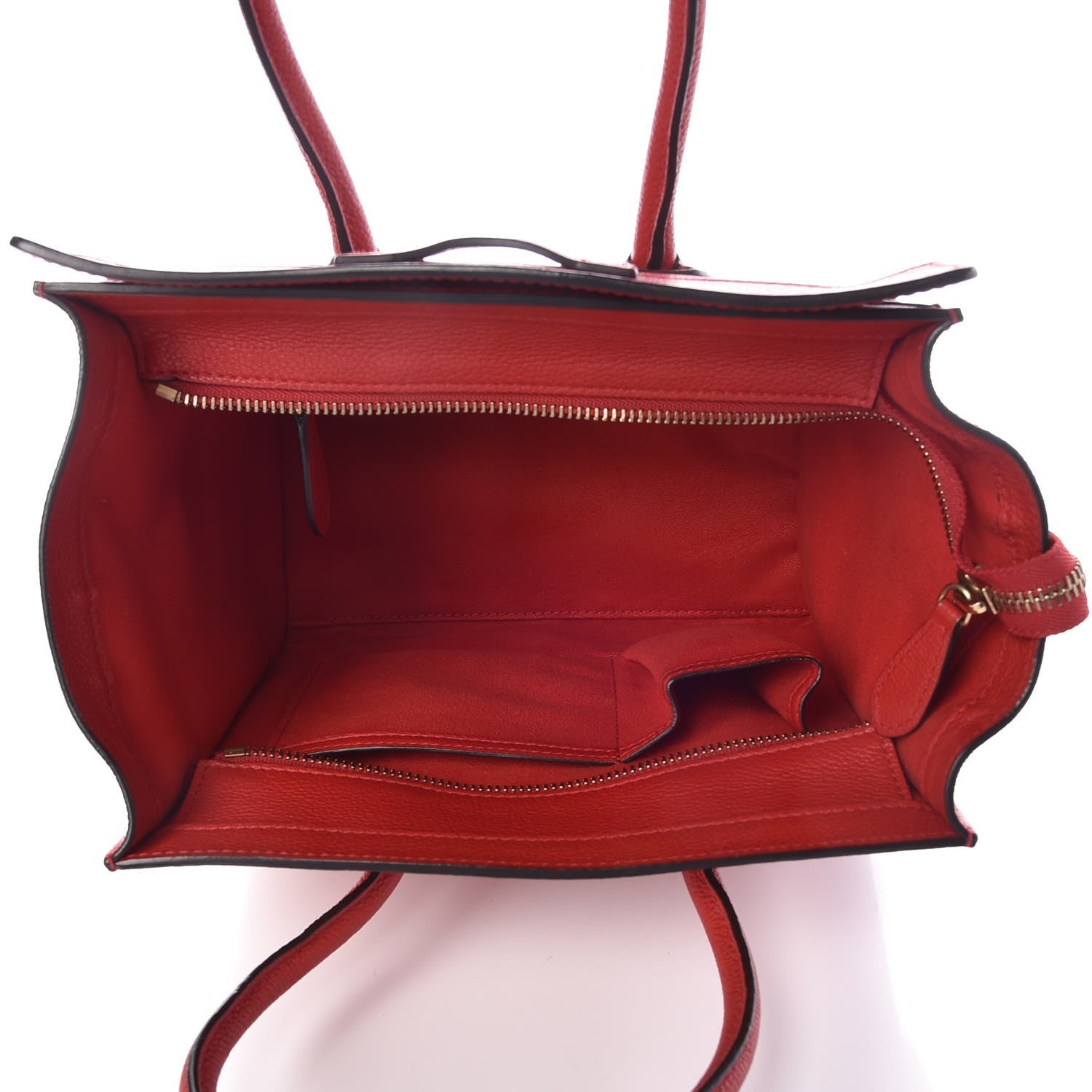 Celine Baby Grained Calfskin Micro Luggage Red 5 of 6
