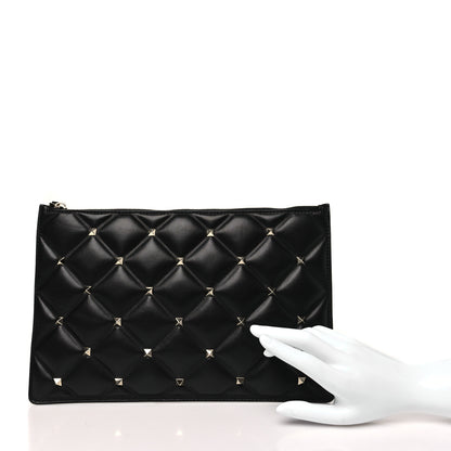 Valentino Garavani Nappa Candystud Zip Pouch Black 2 of 7