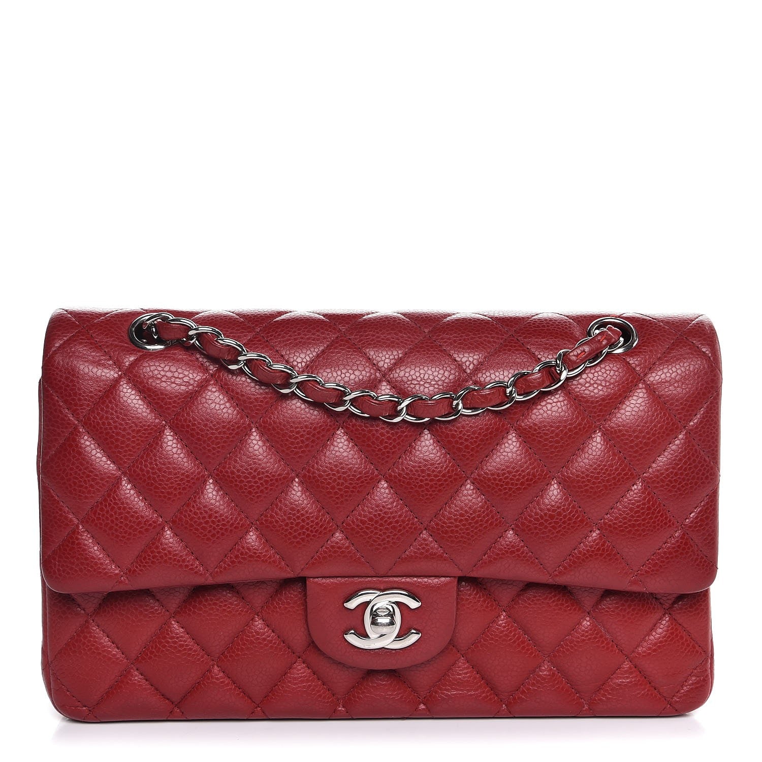 Chanel Caviar Quilted Medium Double Flap Red 1 of 9