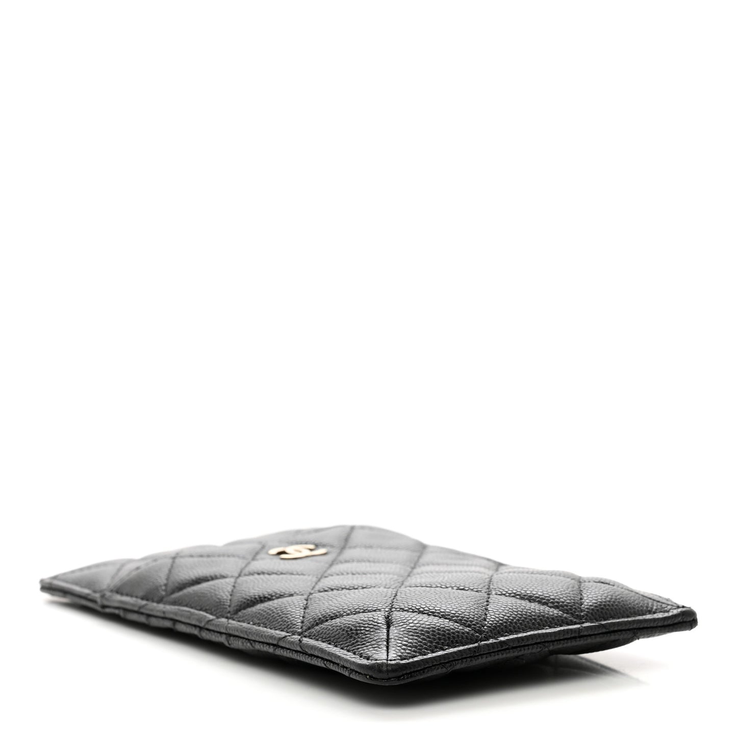 Caviar Quilted Classic iPhone Pouch Black