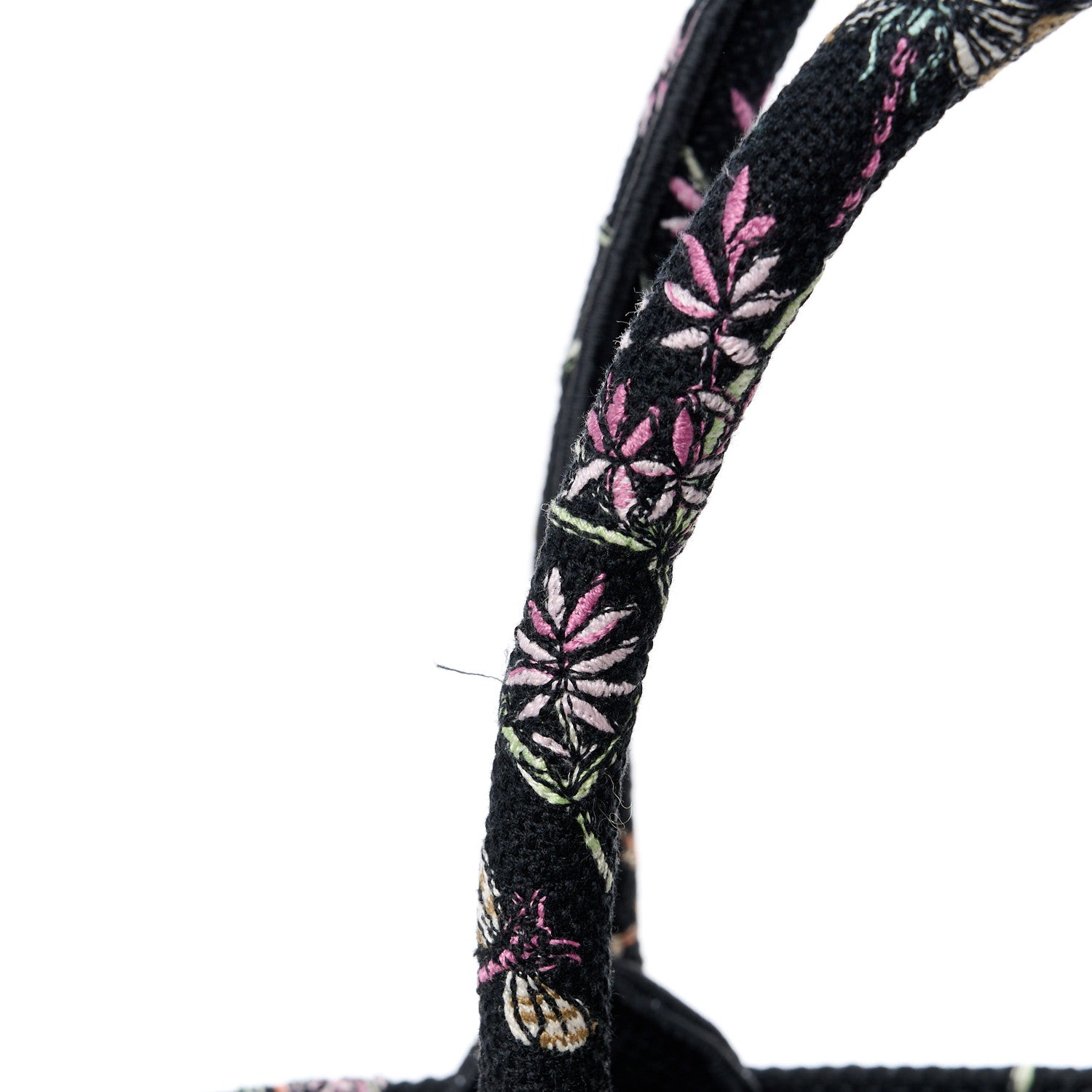 Christian Dior Canvas Embroidered Medium Herbarium Book Tote Black Multicolor 11 of 11