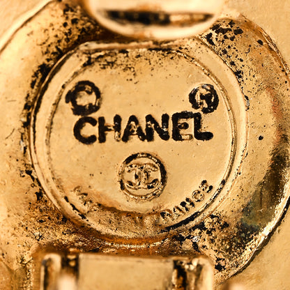 Chanel Metal CC Medallion Clip On Earrings Gold 4 of 4