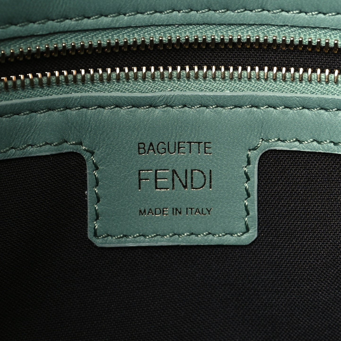Nappa FF 1974 Embossed Baguette Menta