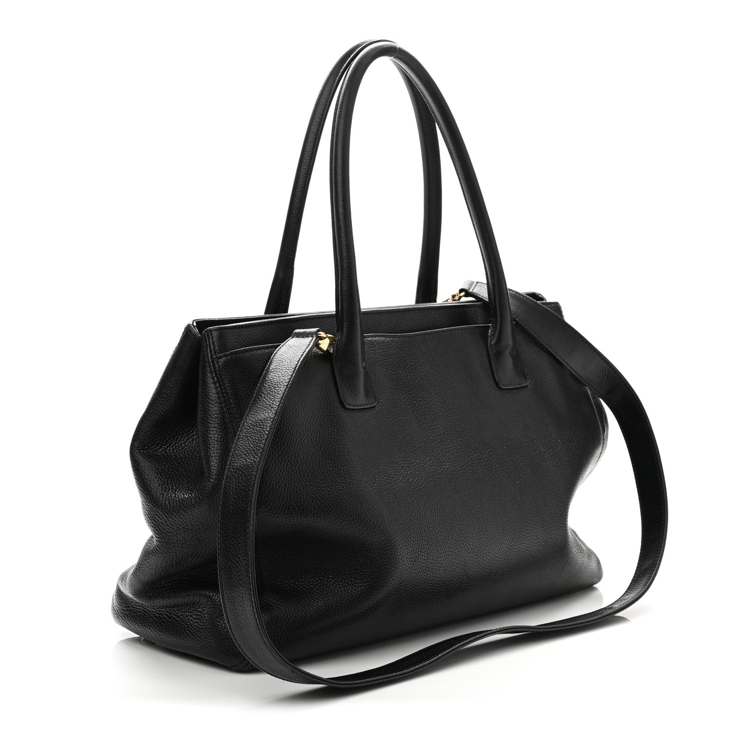 Chanel Calfskin Cerf Executive Shopper Tote Black 3 of 13