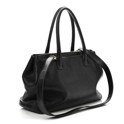 Chanel Calfskin Cerf Executive Shopper Tote Black 3 of 13