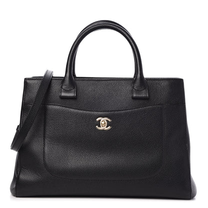 Chanel Grained Calfskin Small Neo Executive Shopper Tote Black 1 of 7