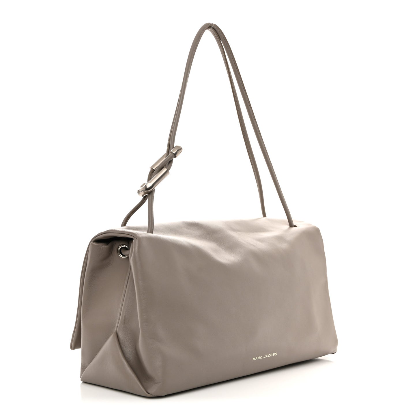 Calfskin Large Dual Shoulder Bag Cement