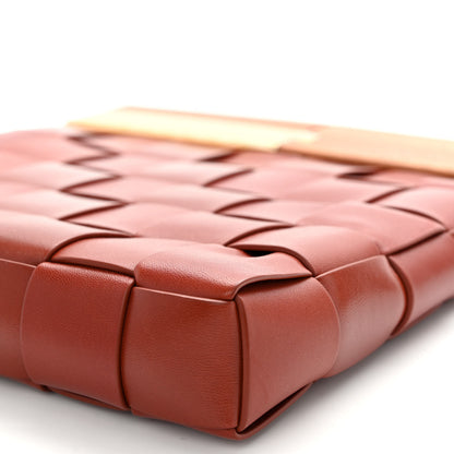 Bottega Veneta Nappa Intrecciato The Snap Clutch Rust 9 of 9