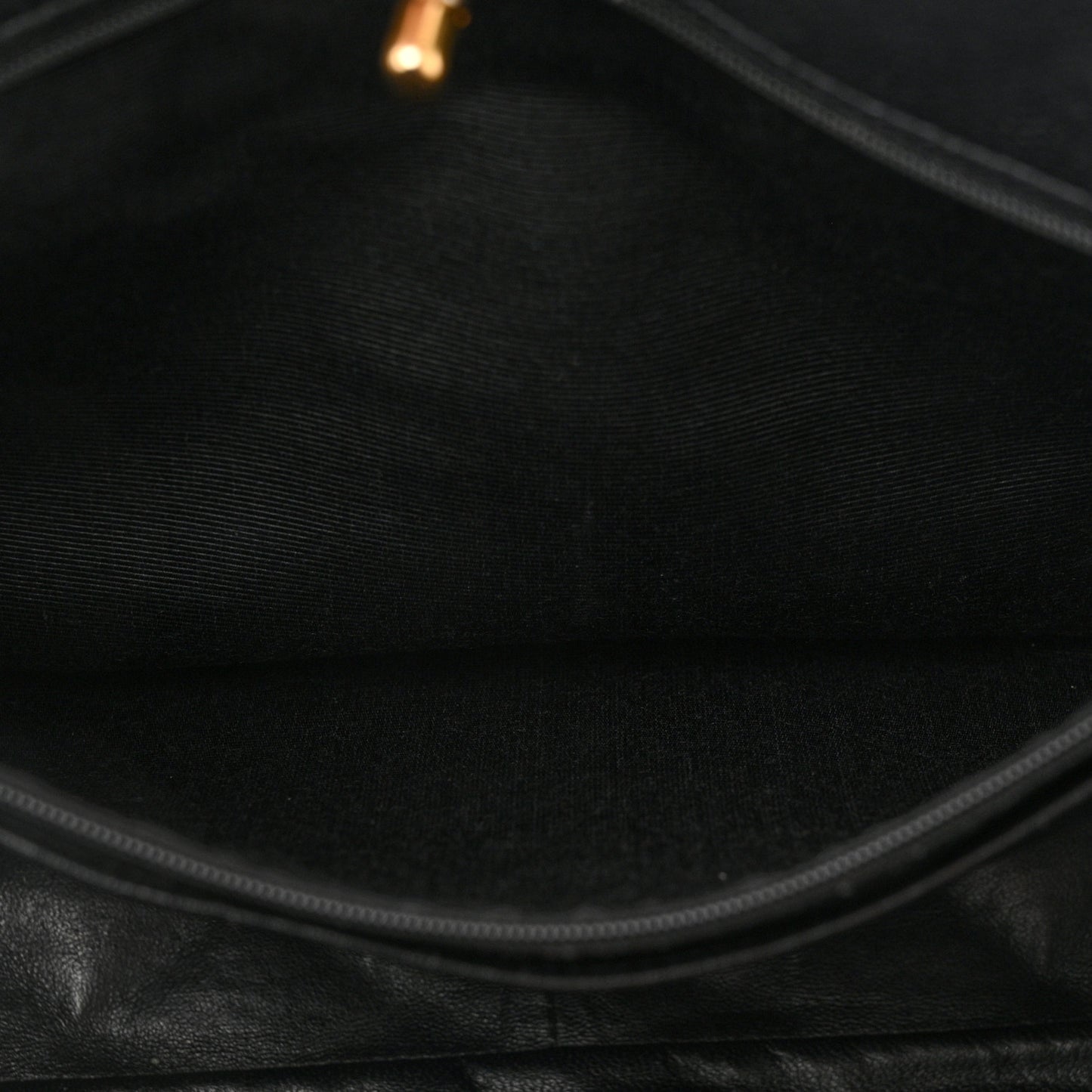 Caviar Quilted Shopping Tote Black