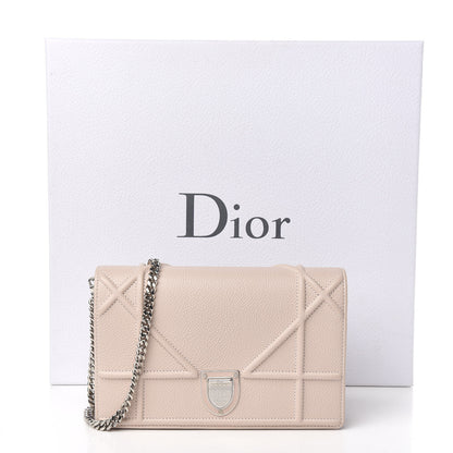 Christian Dior Grained Calfskin Diorama Wallet on Chain Pouch Rose Poudre 10 of 10