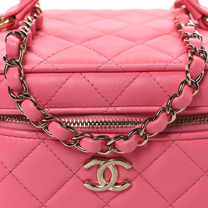 Chanel Lambskin Quilted Small CC Vanity Case Pink 8 of 10