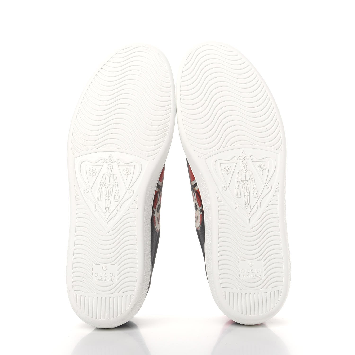 Gucci Calfskin Kingsnake Mens Ace Sneakers 7 Black Multicolor 6 of 11