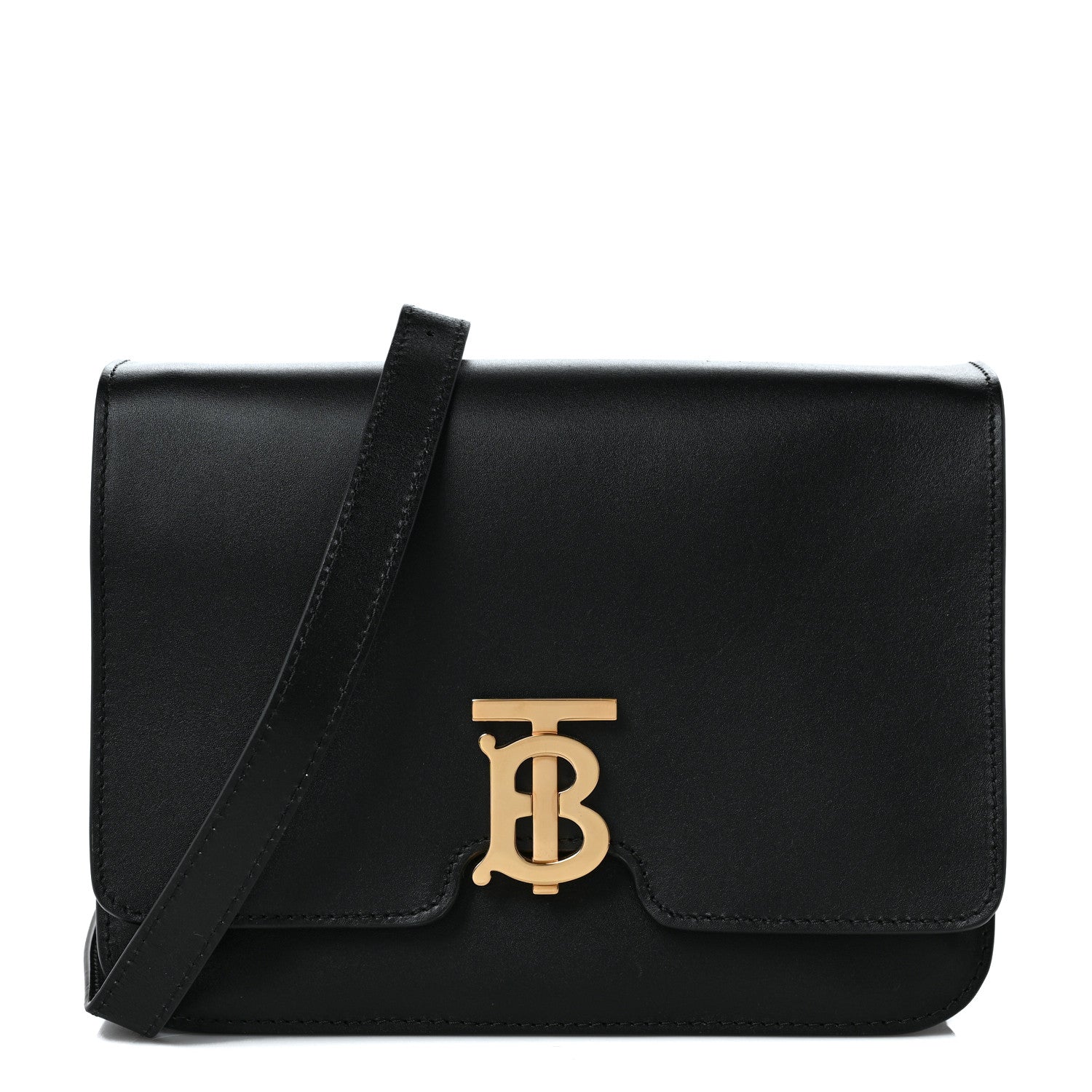 Burberry Calfskin Medium TB Bag Black 1 of 11