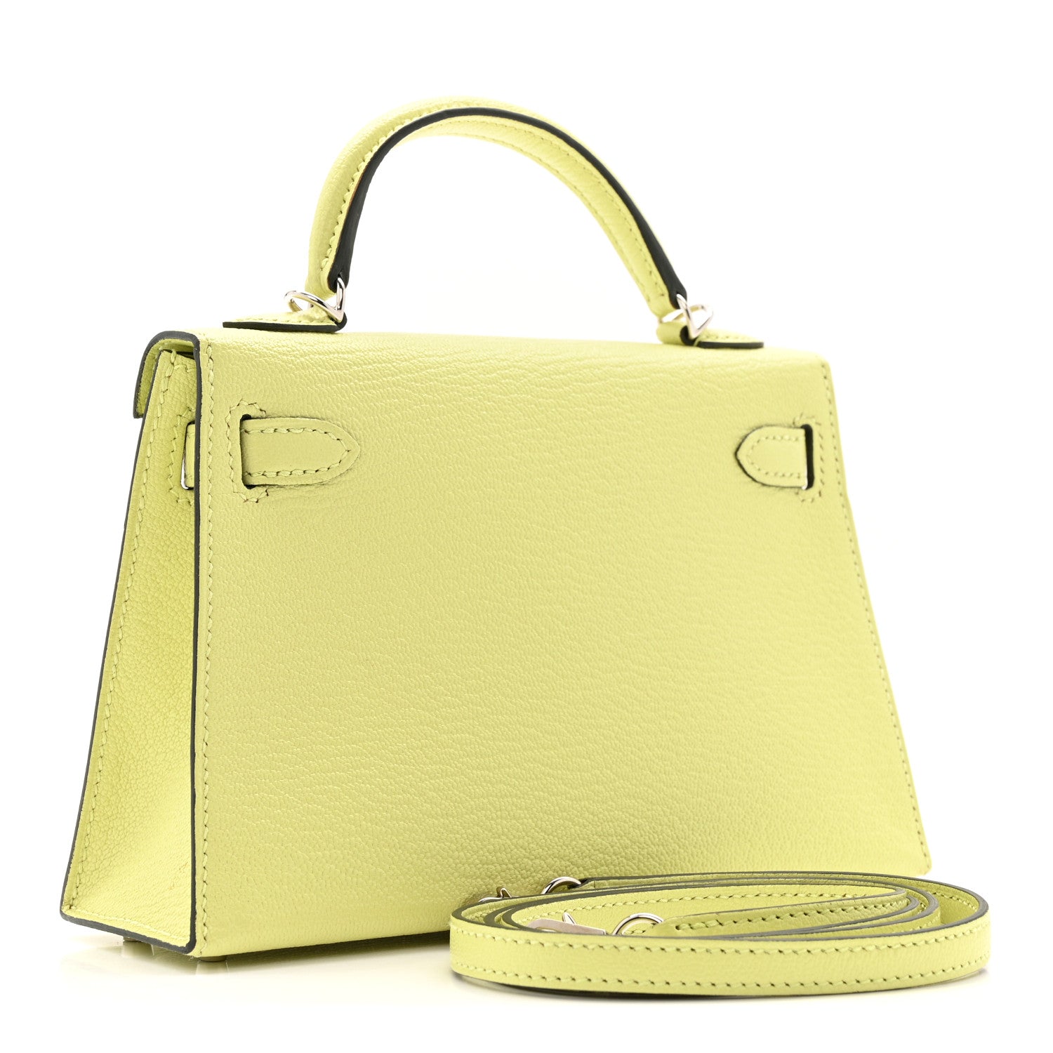 Hermes Chevre Mysore Mini Kelly Sellier 20 Jaune Bourgeon 3 of 15