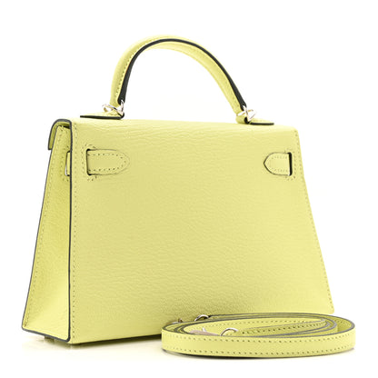 Hermes Chevre Mysore Mini Kelly Sellier 20 Jaune Bourgeon 3 of 15
