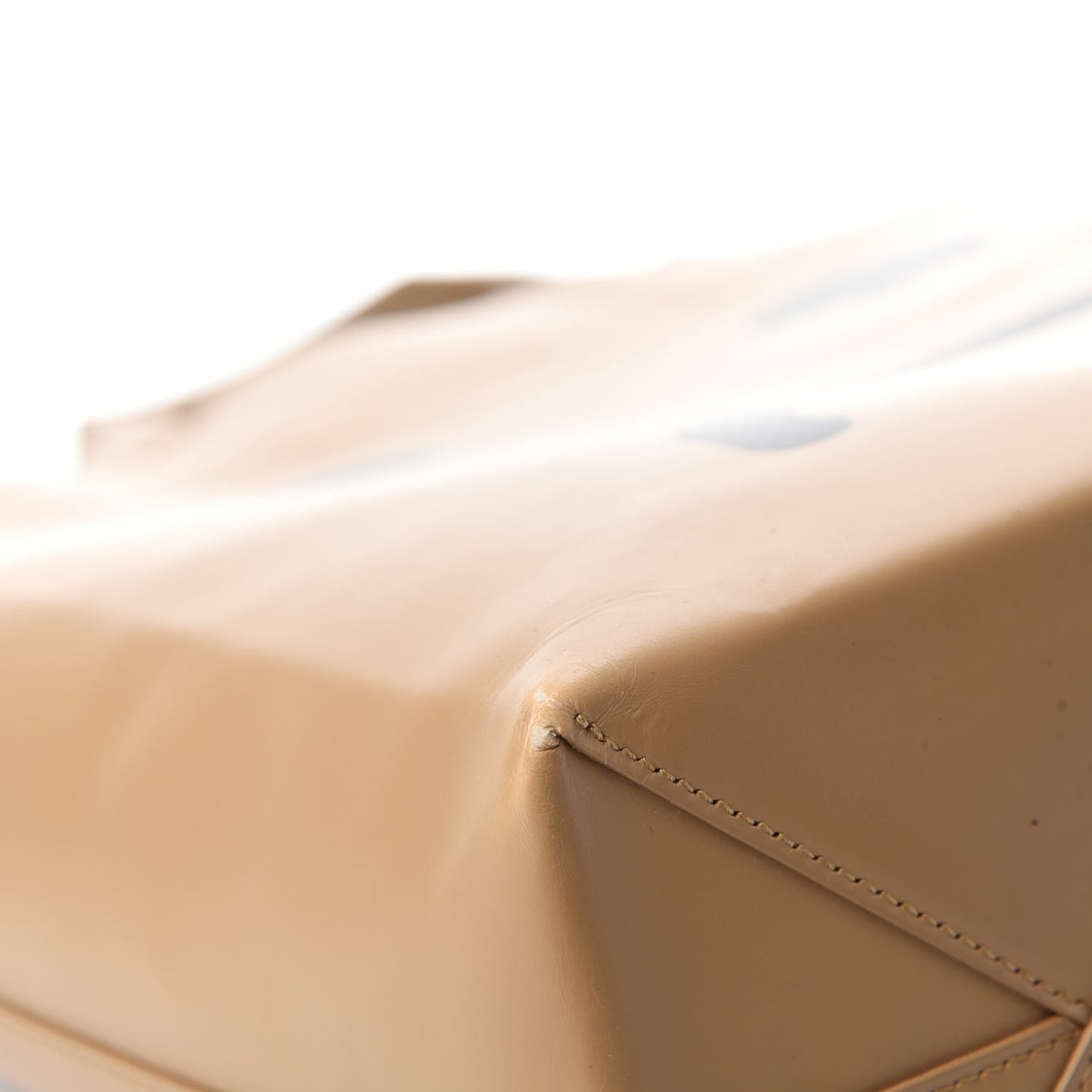 Calfskin Printed Happy Sad Medium Market Shopper Tote Light Brown